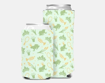 Enfriador de latas inspirado en la Princesa del Pantano / Regular y Alto / Portavasos de Princesa Mágica / Funda para latas inspirada en el Príncipe Rana