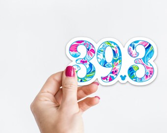 39.3 Miles | Paisley Goofy Challenge Inspired Sticker with White Background | Sticker for Runners