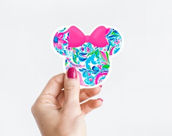 Paisley Mouse Sticker with Bow