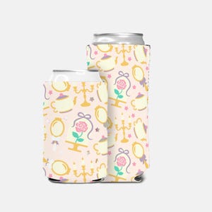 Beauty Princess Can Cooler | Regular and Tall | Magical Princess Drink Holder | Enchanted Rose Inspired Can Cozy