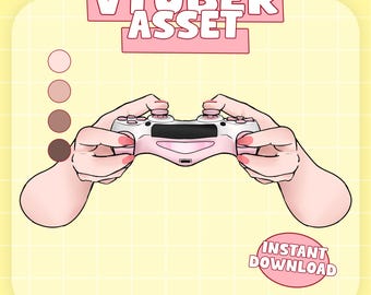Vtuber Asset - Hand Controller / Customizable / Vtube Studio / Asset / Fully Rigged / Prop / PNG / Hands / 2D
