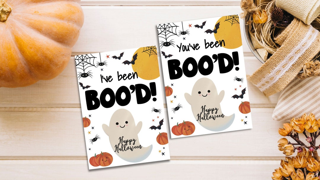 Youve Been Booed Halloween Printable Cute Boo Treat Tags Happy ...