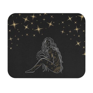 Mystical, Stars, Goddess, Women,  Mouse Pad (Rectangle)
