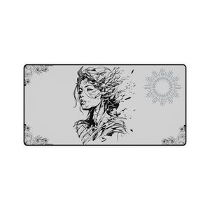 Mystical Women, Goddess, Sun, Floral, Desk Mat