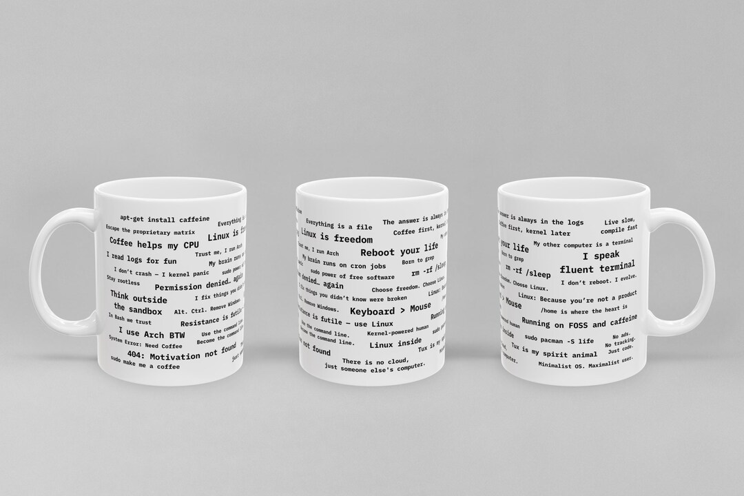 Funny Linux Coding Mug With Programmer Quotes Coffee Cup for Developers ...