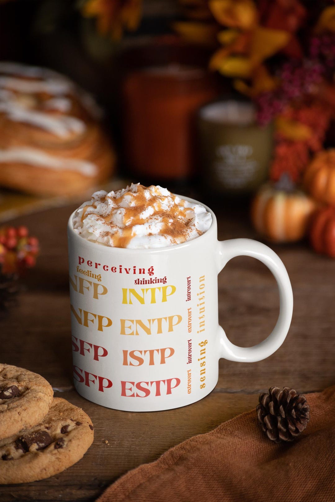 Coffee Cup for Introverts and Extroverts Autumn Red Yellow ...