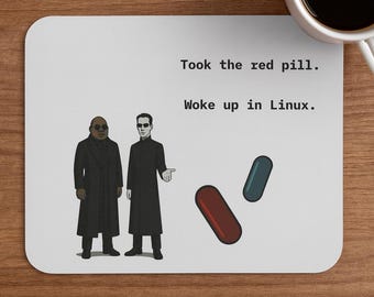 Funny Linux Mouse Pad - Geek Gift, Tech Desk Decor, Gamer Accessory, Programmer Humor, Computer Mouse Mat