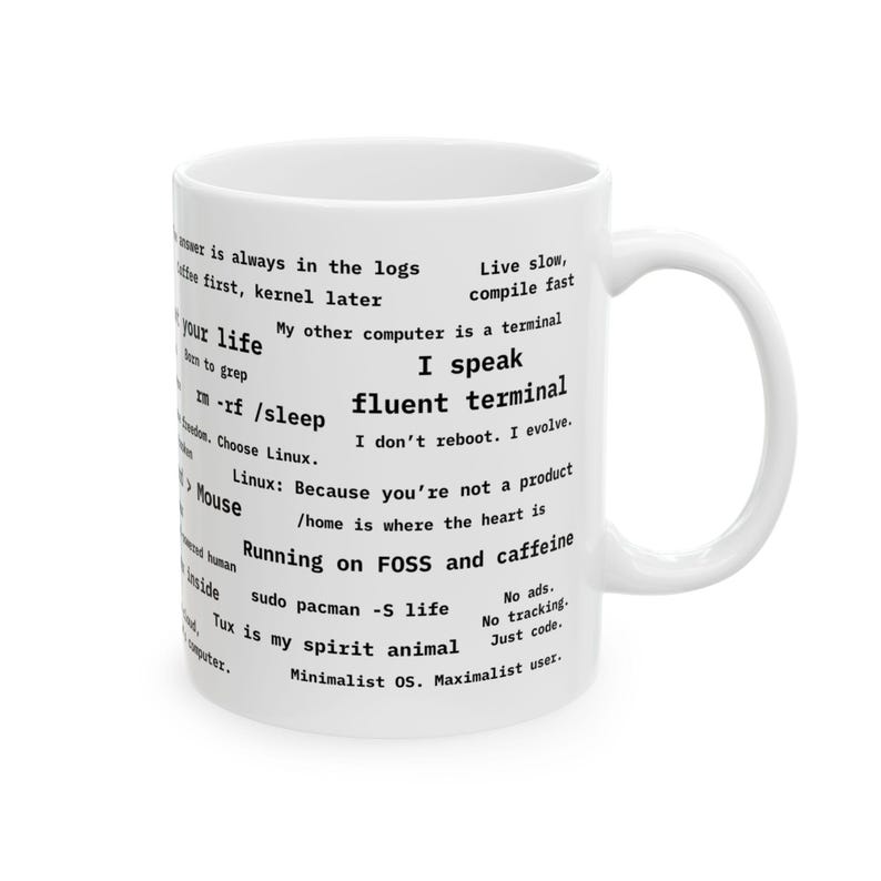 Funny Linux Coding Mug With Programmer Quotes Coffee Cup For Developers Tech Lover Gift Terminal Humor Geek Present Software Engineer image 16