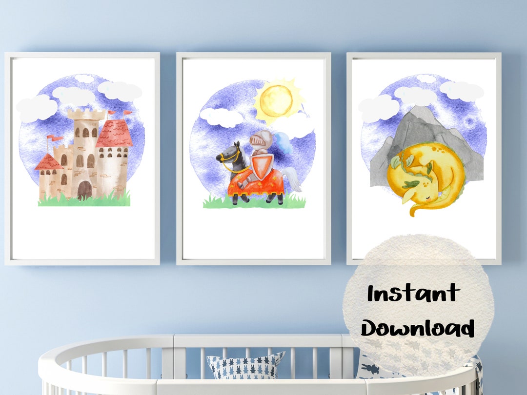 Fantasy Kingdom Printable Digital Wall Art. Decorate Your Child's ...