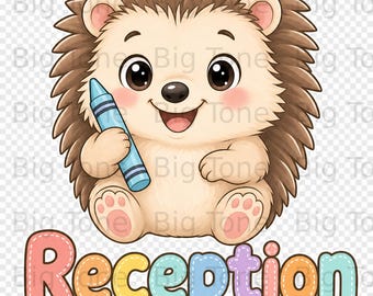 Niedliches Igel-Empfangs-Digital-Design für Zurück zu Schule | Druckbare Klassenzimmer Dekoration & Schulanfang Geschenk