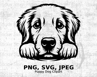 Hund Clipart: Schwarz weiss Hunde Hunde Illustration (Digitaler Download)