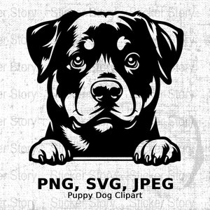 Retrato de perro digital SVG, imágenes prediseñadas de cachorro blanco y negro, silueta de mascota, ilustración de animales, arte canino imprimible, archivo de proyecto artesanal