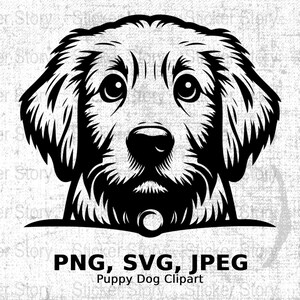 Dog Portrait SVG, Black and White Dog Clipart, Pet Vector Illustration, Digital Dog Art Download, Animal Graphic Design, DIY Resource