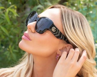 GG0808S Black Cateye Women's Sunglasses