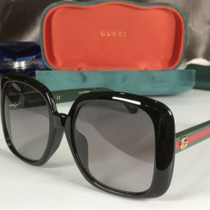 GG0713S Black Oversized Women's Sunglasses