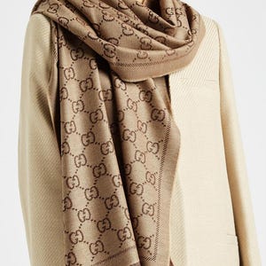 Gucci Monogram Silk Scarf - Etsy