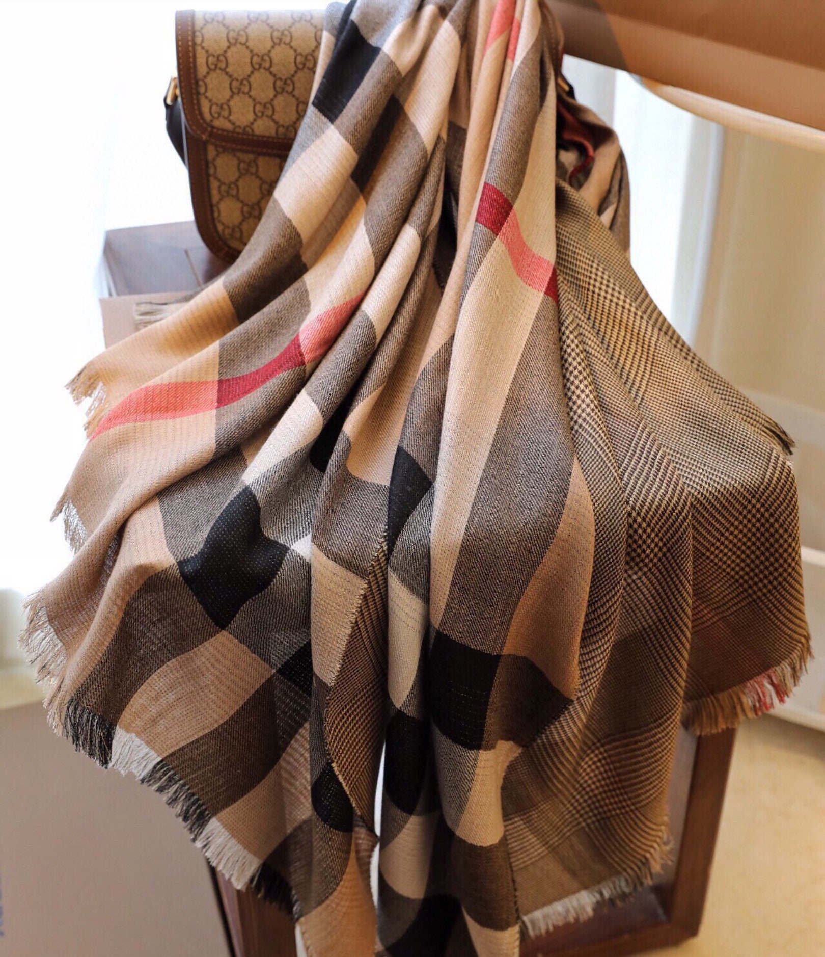 Burberry pashmina scarf discount