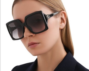 GG0876S Black Oversized Women's Sunglasses