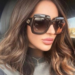 GG0053S Black Oversized Women's Sunglasses