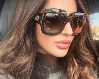 GG0053S Black Oversized Women's Sunglasses