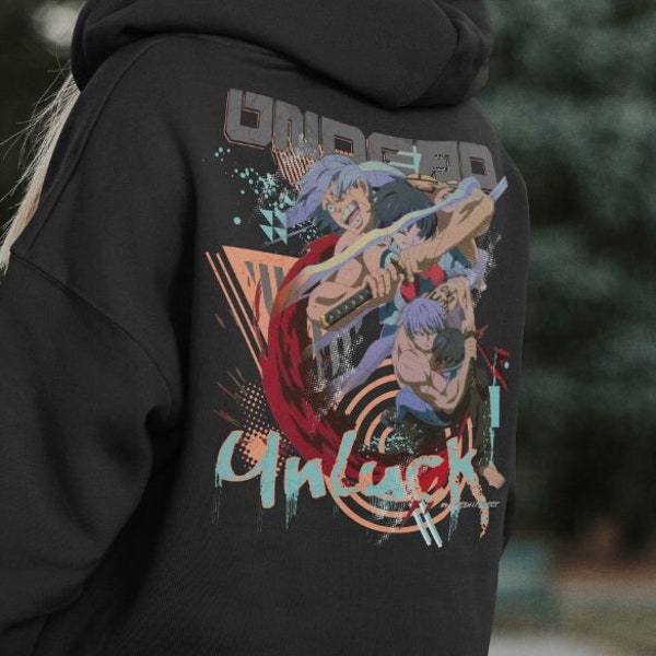 Anime T-shirt, Undead Unluck anime lovers Hoodie, Trendy Hooded Sweatshirt, Fan Apparel Gift, Japanese Animation Clothing