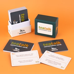 TeaTalk Conversation Card Set by WeSteep - Perfect Gift for Tea Lovers of all ages, Great activity for family gatherings