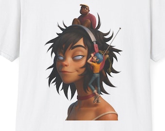 Camiseta con diseño de fan art de Gorillaz – Camiseta gráfica de anime única