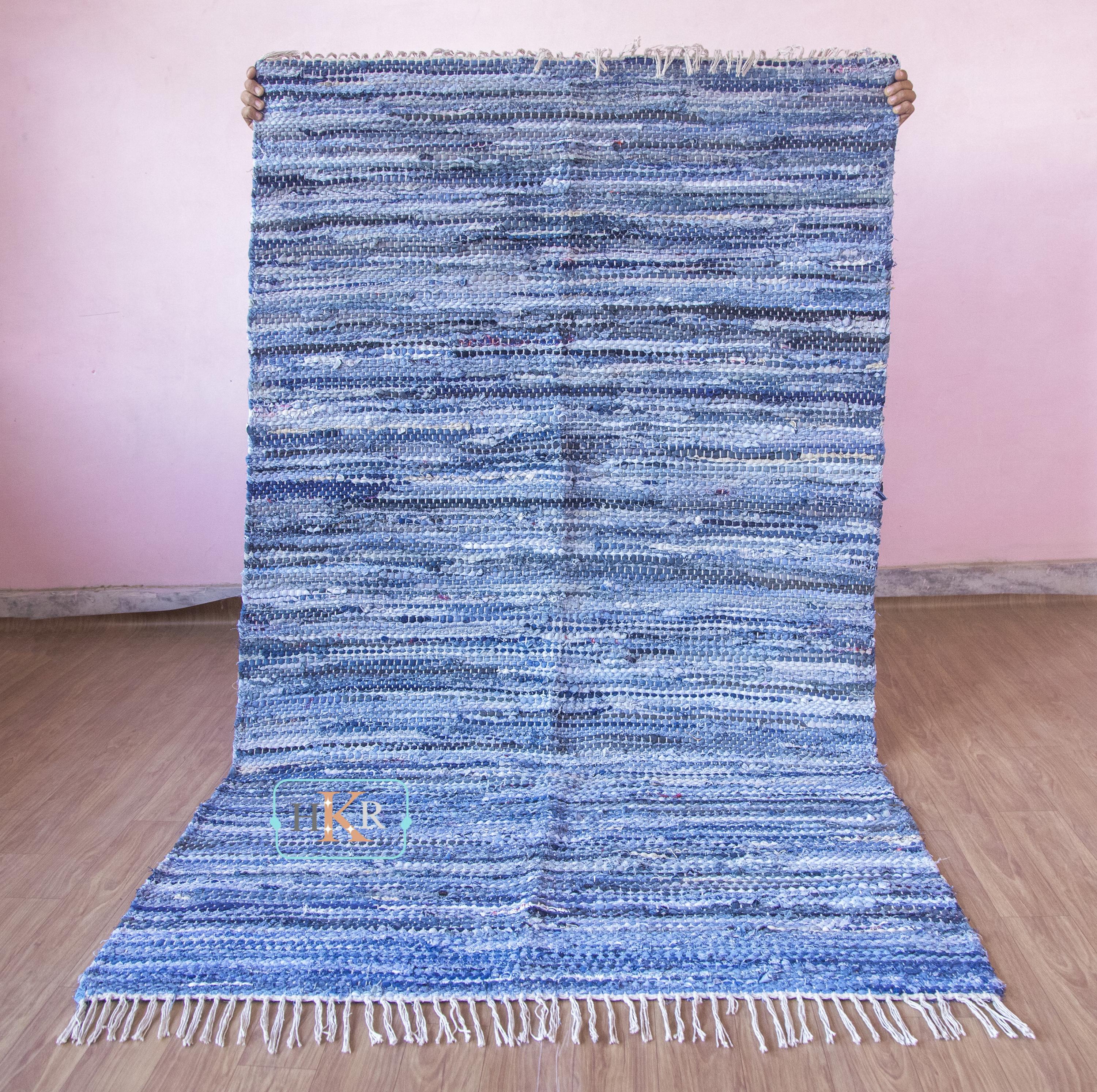 Rug Recycle Blue Jeans New Idea Denim Recycling Carpet Knitted