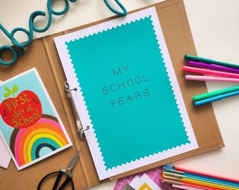 Printable Boys My School Years Book . INSTANT DOWNLOAD . School Memories Box . First to Last day Scrapbook Diary . School Keepsake Journal