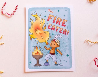 Vaudeville/Circus Inspired Fire Breather 5x7 Illustration Print