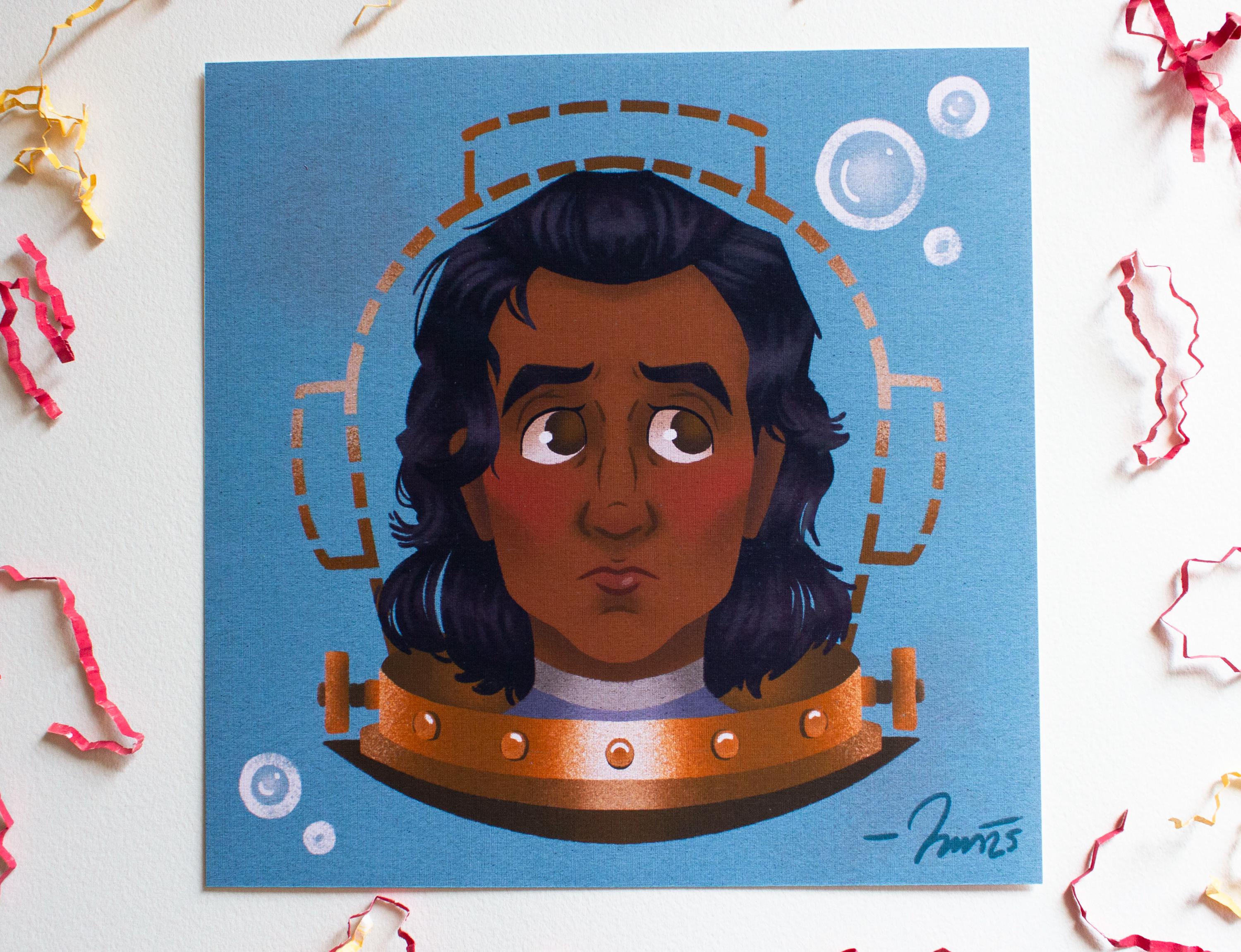 Deep Sea Diver Helmet Art Print - Etsy
