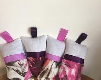 Beautiful handmade linen lavender sachet to add to your wardrobe