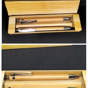 Boite en carton avec 2 stylo dont un avec embout tactile