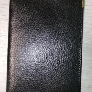 Porte feuille en cuir noir