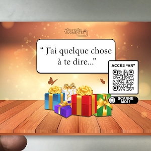 CARTE postale AR, (en réalité augmentée) NOEL (modele numéro 1)