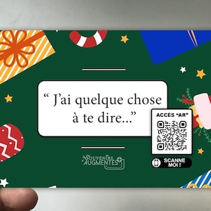 CARTE postale AR, (en réalité augmentée) NOEL (modele numéro 4)