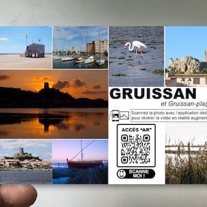 CARTE postale AR, (en réalité augmentée) GRUISSAN (modele numéro 2)