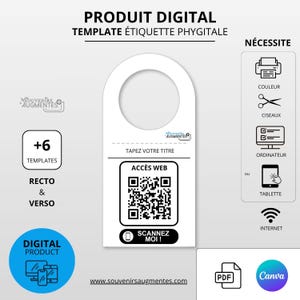 Templates ÉTIQUETTES PHYGITALES personnalisables (FR) Recto-Verso