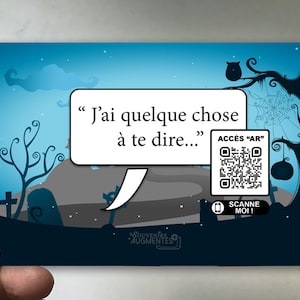CARTE postale AR, (en réalité augmentée) Halloween (N 1), pour 1 destinataire