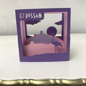Pop up Card de GRUISSAN (en papiers, découpés) par Manikéo - Souvenirs Augmentés.