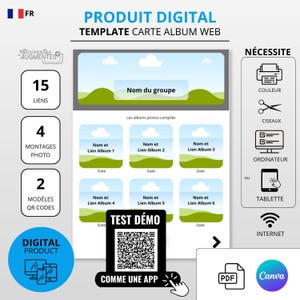 Templates CARTES ALBUM "Web" personnalisables (FR)