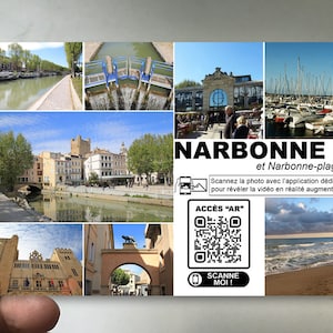 CARTE postale AR, (en réalité augmentée) NARBONNE (modele numéro 2)