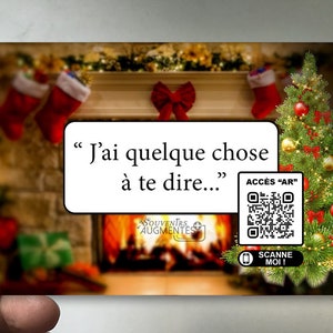 CARTE postale AR, (en réalité augmentée) NOEL (modele numéro 4)