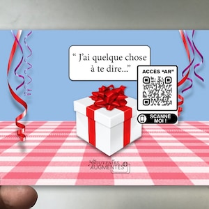 CARTE postale AR, (en réalité augmentée) ANNIVERSAIRE (modele numéro 1)