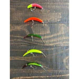 Set di 5 esche da pesca vintage U20 per spigole e lucci