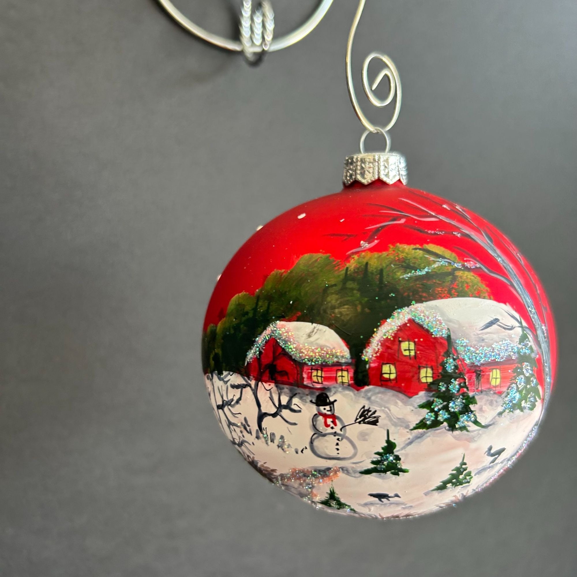 Ball - Kashmir Handpainted Christmas Ornament 02