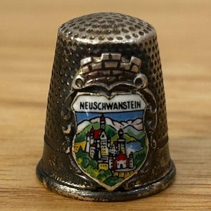 Vintage Neuschwanstein Castle Souvenir Thimble
