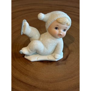 Vintage Homco Snow Baby Ice Skater Figurine Collectible