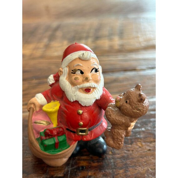 Standing Santa Claus with Teddy Bear Christmas Figure - 24  Santa Claus Figurine with Teddy Bear display picture 1