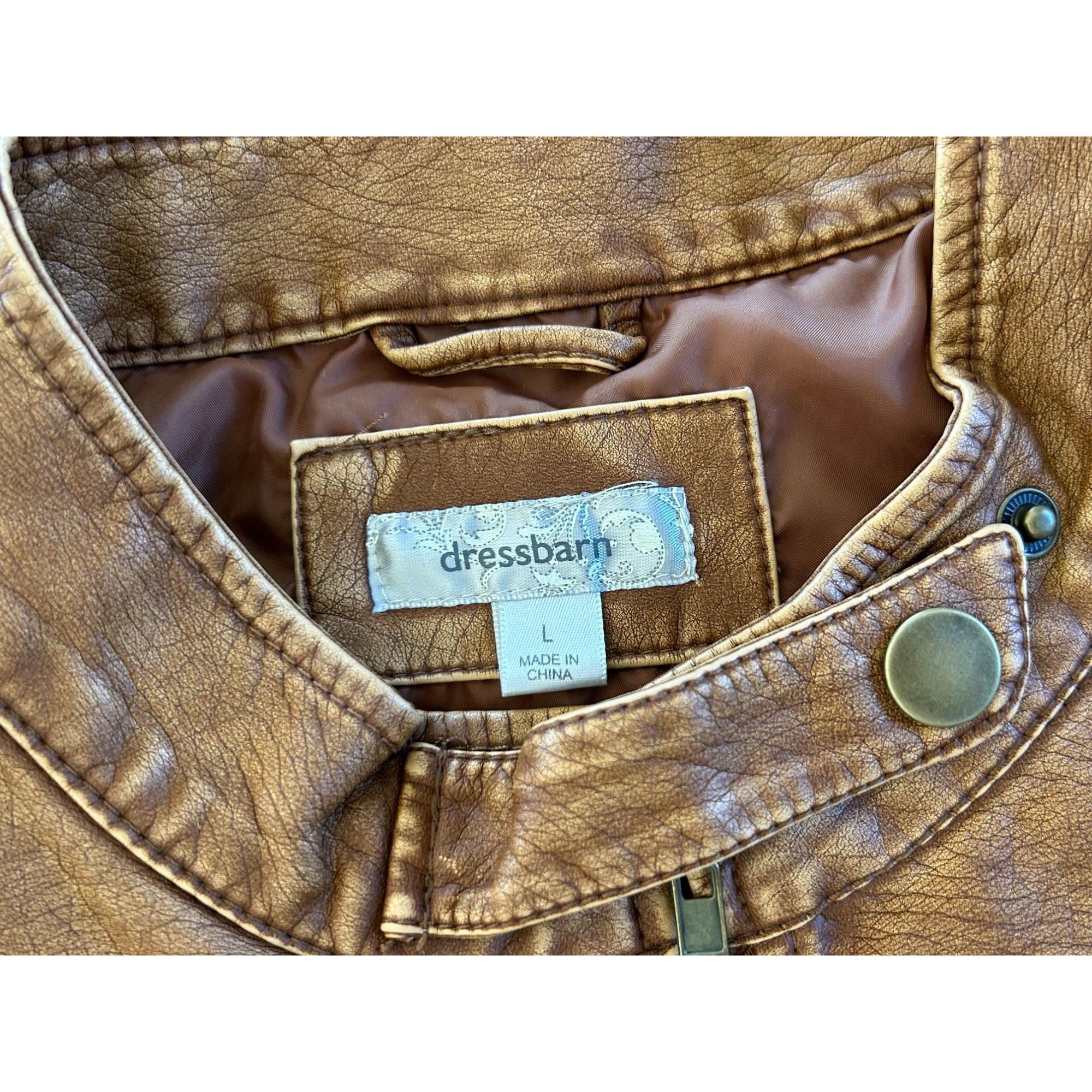 slim fit dress slacks Risner Faux Leather Jacket